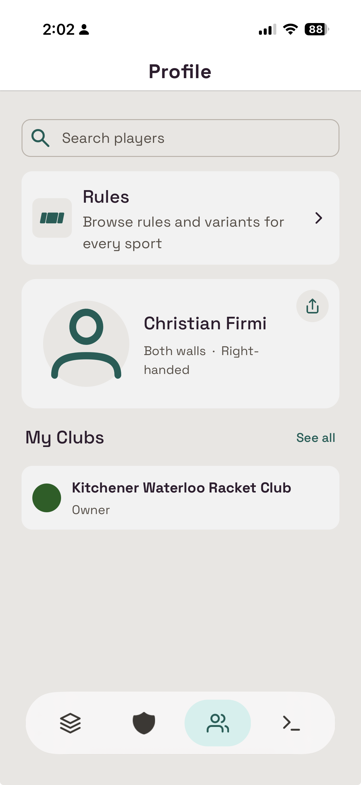 Profile & clubs